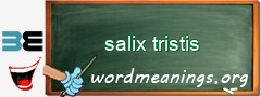 WordMeaning blackboard for salix tristis